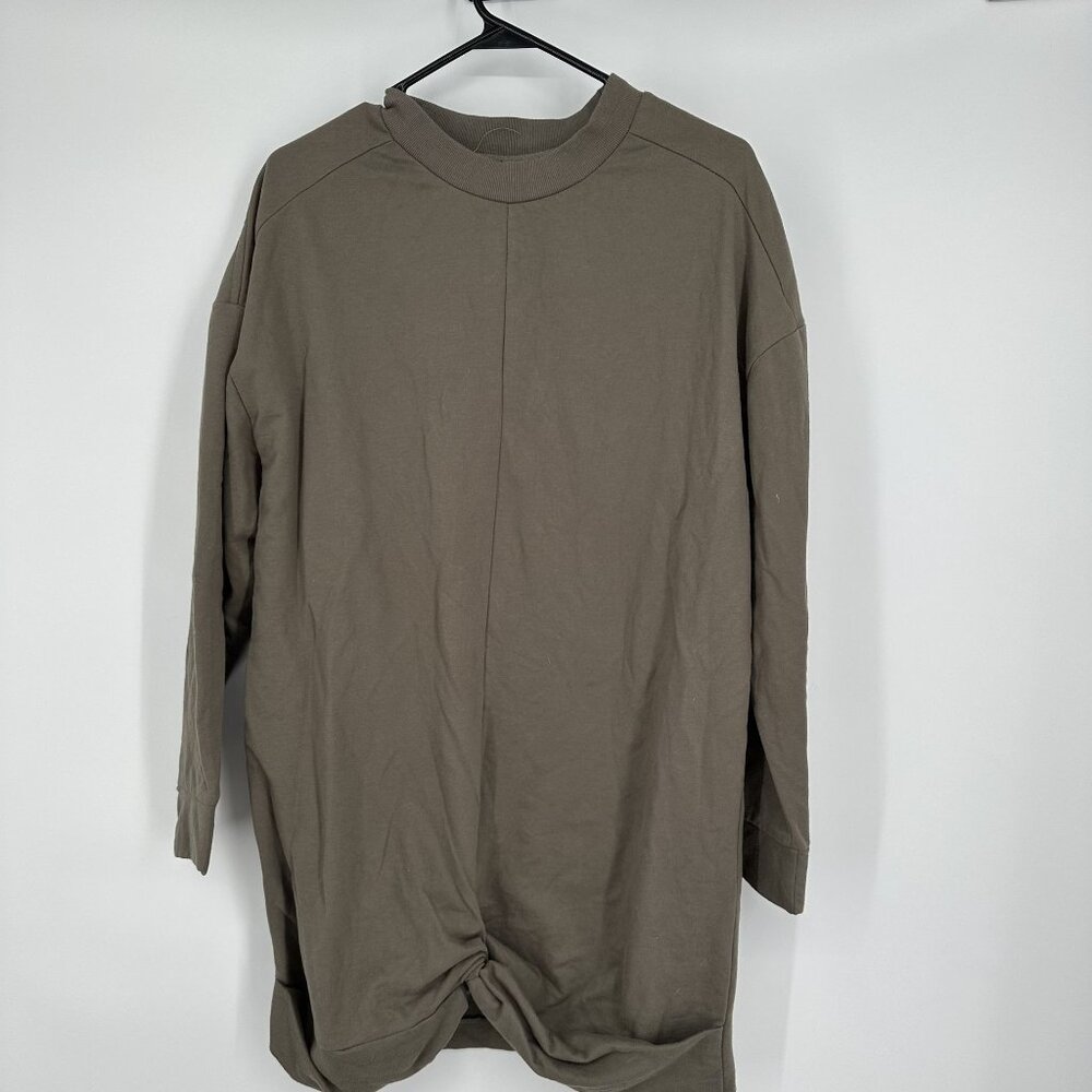 RDI Sweatshirt‎ Tunic Twist front Long Sleeve Green Size Small NWOT